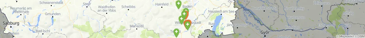 Map view for Pharmacies emergency services nearby Waldegg (Wiener Neustadt (Land), Niederösterreich)